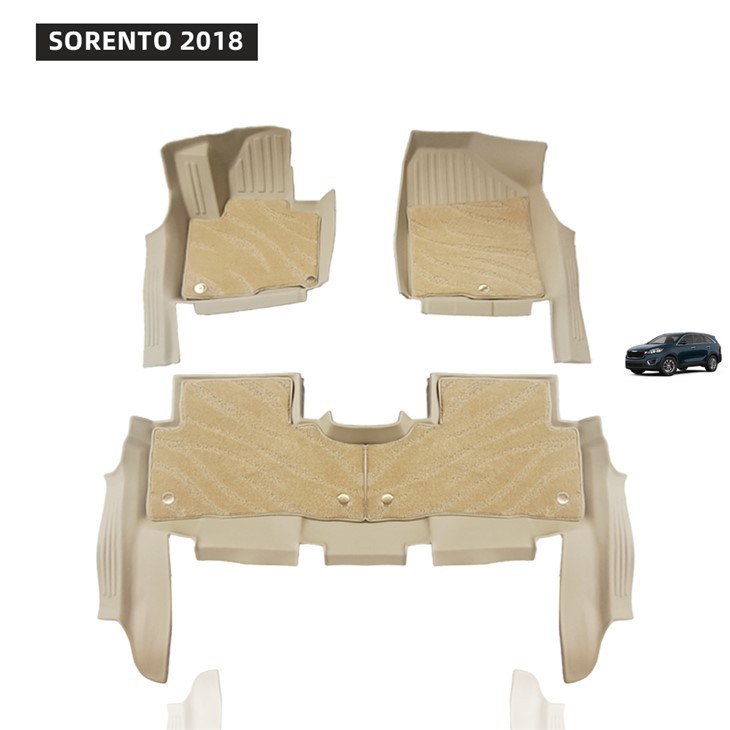 Factory Hot Selling Προσαρμοσμένο 5D πατάκι αυτοκινήτου για SORENTO 2018