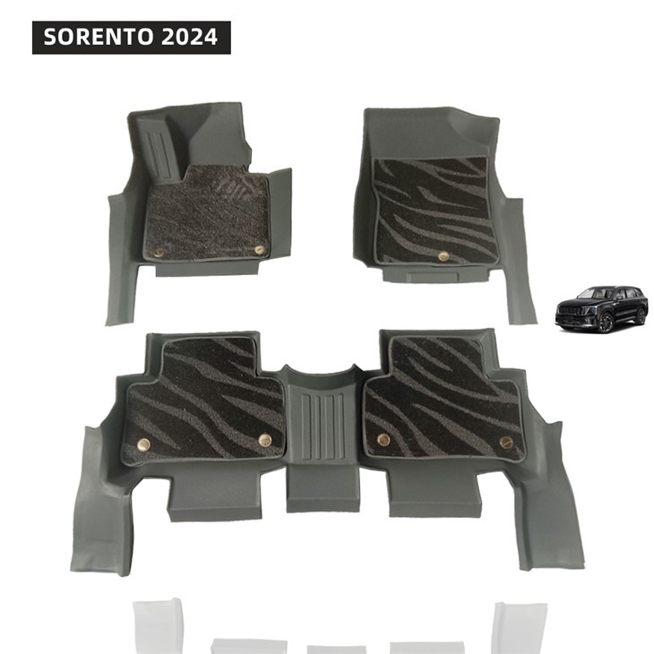 Υψηλής ποιότητας αδιάβροχα διπλά πολλαπλά χρώματα 5DTPE πατάκια αυτοκινήτου