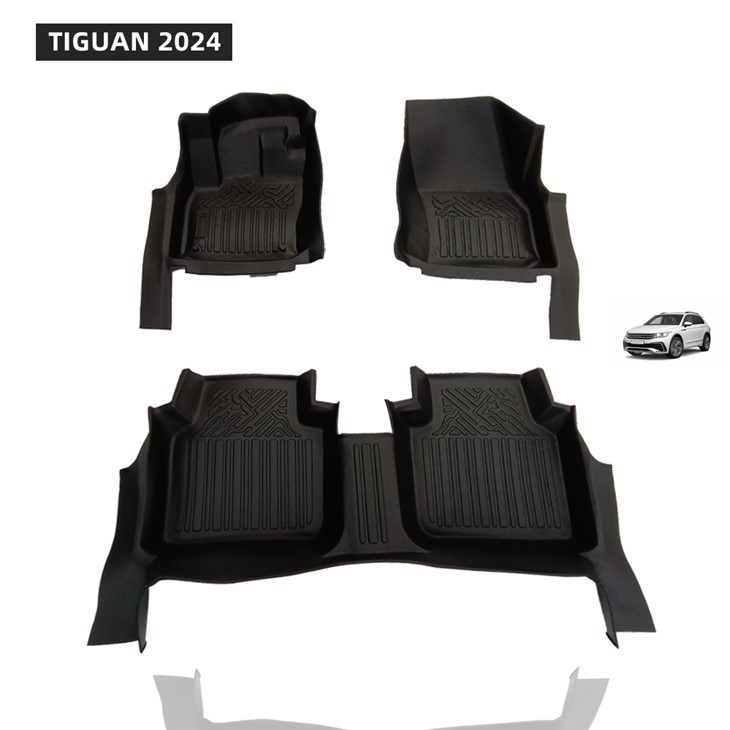 Αδιάβροχο, φιλικό προς το περιβάλλον, 5D TPE χαλάκι αυτοκινήτου Χρήση για TIGUAN 2024